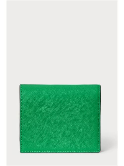 Portafoglio da donna in pelle LAUREN RALPH LAUREN | CMPCT WALLET.GREEN TOPAZ